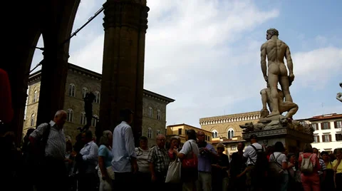 Florence - Signoria Square Stock Footage 30580118