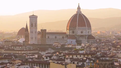 Florence skyline summer sunset view Video stock 94897454