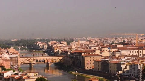 Florence skyline summer sunset view Video stock 94897503