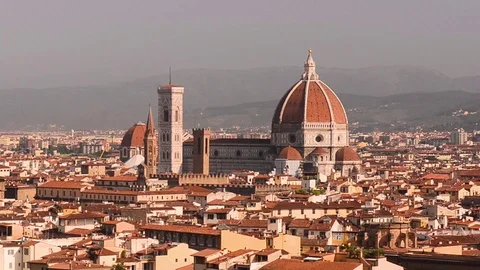 Florence skyline summer sunset view Stock Footage 94897514
