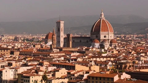 Florence skyline summer sunset view Video stock 94897527