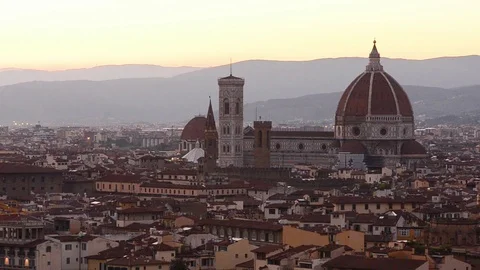 Florence skyline summer sunset view Video stock 95227319