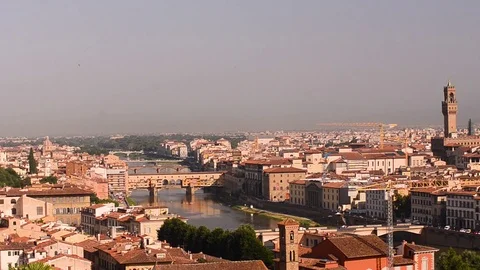 Florence skyline summer sunset view 스톡 동영상 95227342