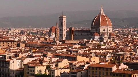 Florence skyline summer sunset view 스톡 동영상 95410063