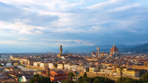 Florence skyline timelapse sunset Stock Footage 315705691