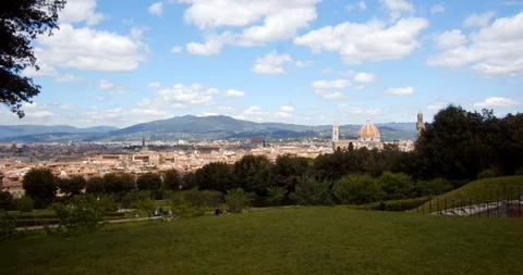 Florence Skyline View with Duomo Video stock 129790107