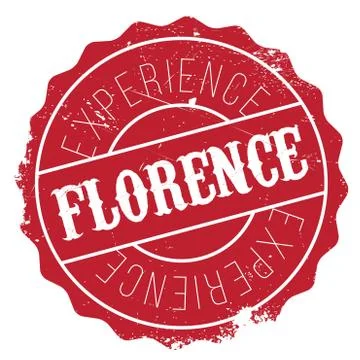 Florence stamp rubber grunge Stock Illustration