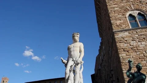 Florence statue of Neptune Stock Footage 72941808