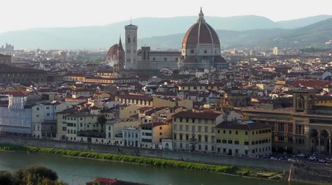Florence before sunset Stock Footage 52182146