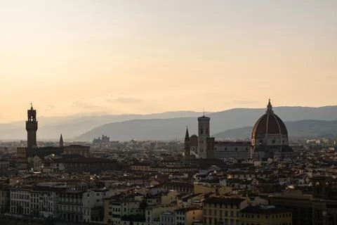 Florence on the sunset Stock Photos
