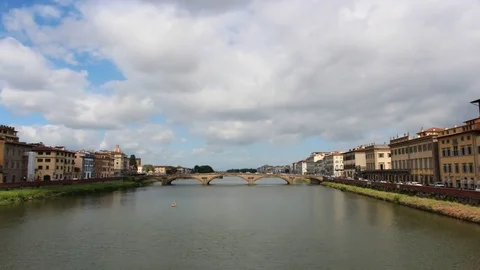 Florence time lapse with canoe passage Stock-Footage 75649648