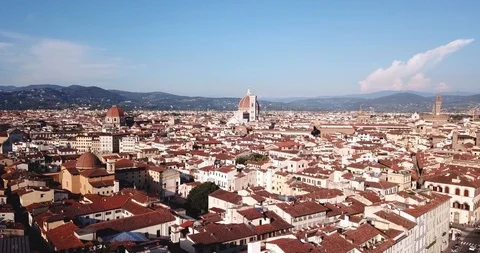 Florence, Tuscany, Italy. Aerial view on the city Stock Footage 92551253