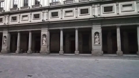 Florence, the Uffizi square. Stock Footage 131972549