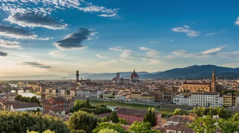 Florence View Day to Dusk Timelapse Stock Footage 69005142