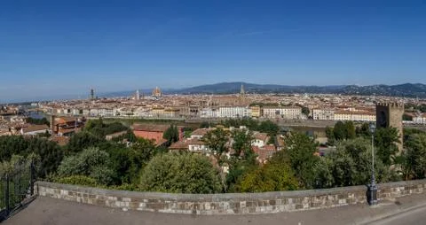 Florence, the view from the observation platform Stock Photos