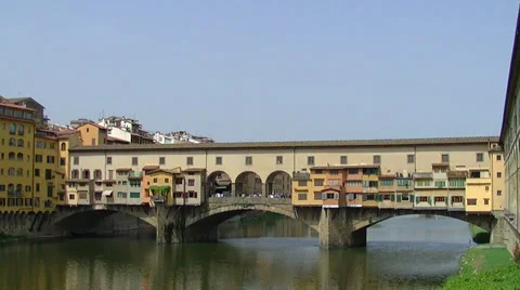 Florence, view of Ponte Vecchio 스톡 동영상 37577385