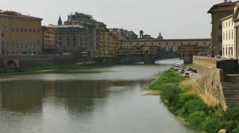 Florence view Ponte Vecchio 스톡 동영상 67427025