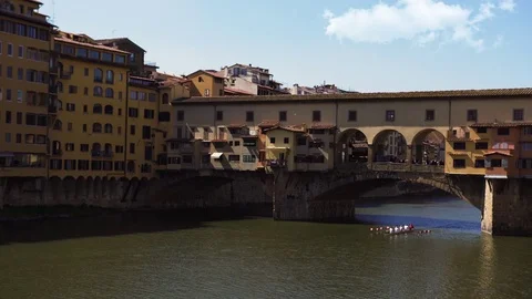 Florence, view of the Ponte Vecchio 스톡 동영상 74150691