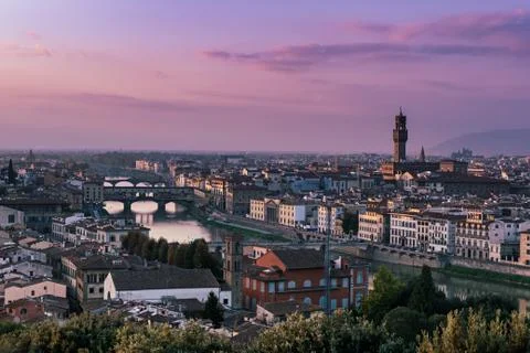 Florence View at sunset Foto stock