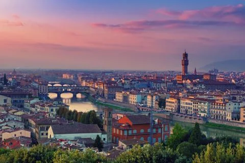 Florence View at sunset Stock-Fotos