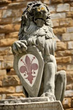 Florence's Lion Foto stock
