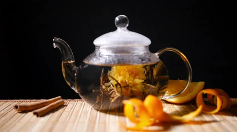 Florescence of Blooming Tea Vídeo Stock 60691759