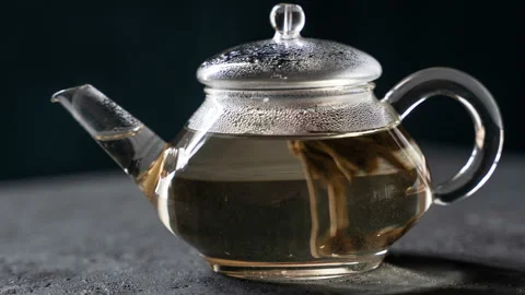 Florescence of Red Blooming Tea Stock Footage 95999651