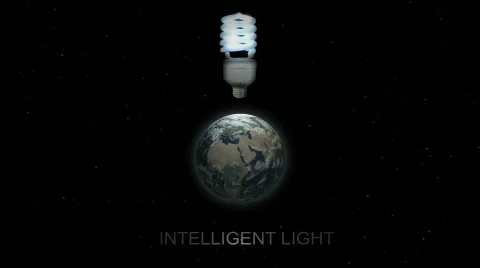 Florescent Light Bulb (Intelligent Light) Stock Footage