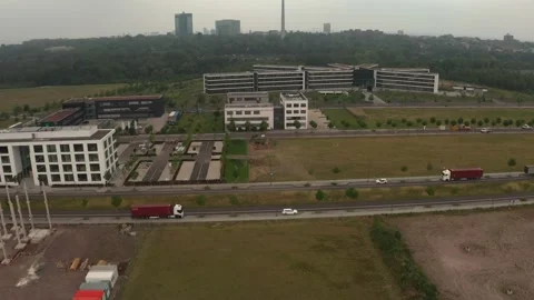 Florian Tower Dortmund Germany Drone Shot Stock Footage 132705960