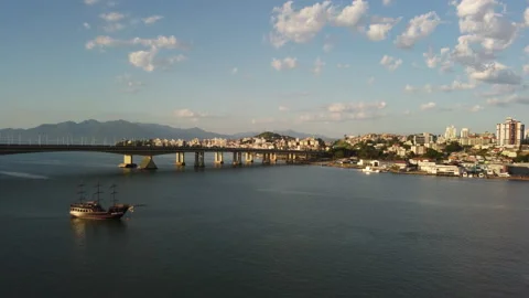 Florianopolis, dawn on the bridge 動画素材 168300917