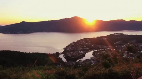 Florianopolis Sunset Timelapse Stock Footage 55344062