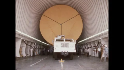FLORIDA - 1966 - The prime mover moves the S-II stage of Saturn 502 inside the Stock Footage 340589336