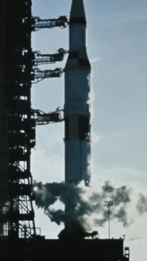 FLORIDA - 1968 - The Apollo 8 spacecraft is launched. Stock Footage 342844408