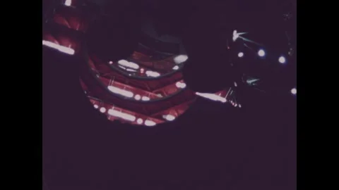 FLORIDA - 1969 - Apollo 13's S-IC stage is lowered inside the Kennedy Space Stock Footage 340652431