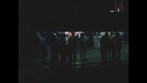 FLORIDA - 1969 - Close-up of NASA technicians working on the underside of Apollo Stock Footage 340652451