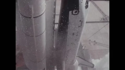 FLORIDA - 1981 - Slow motion view of the Space Shuttle Columbia lifting off from Stock Footage 327751086