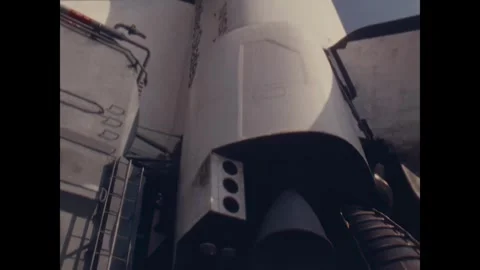 FLORIDA - 1981 - Tilts up and down the STS-2 secured on its launch pad at the Stock Footage 340661665
