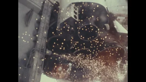FLORIDA - 1982 - Slow motion view from beneath the STS-4 boosters as ignition Stock Footage 340582983