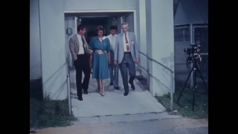 FLORIDA - 1983 - The Space Shuttle Challenger astronauts board their transport Stock Footage 327739516