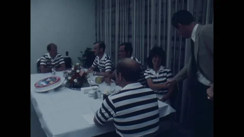 FLORIDA - 1983 - The Space Shuttle Challenger astronauts attend a luncheon in Stock Footage 327743930