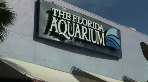 Florida Aquarium Sign Stock Footage 25332026