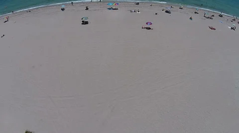 Florida beach aerial view Stock Footage 38547339