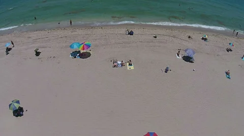 Florida beach aerial view Stock Footage 38548862