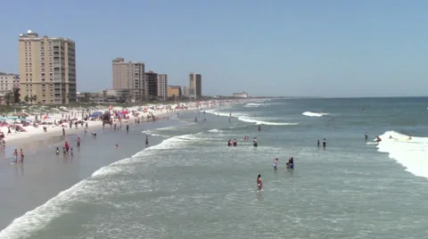 Florida Beach Looking North Stock Footage 38022070