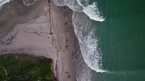 Florida Beach Point Jetty Break - Drone 4k Stock Footage 170797979