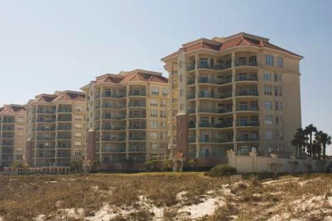 Florida beachfront condos Stock Photos