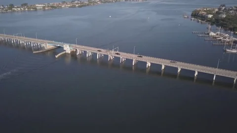 Florida bridge over the water Stock Footage 82763468