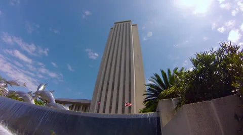 Florida Capitol Building LOW ANGLE FISHEYE Stock Footage 22541045