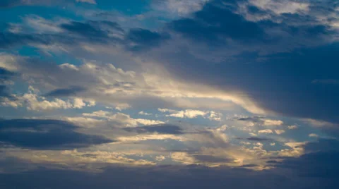Florida Clouds Time Lapse Moving to Darkness Видео 34855968