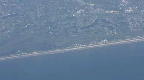 Florida coastline from above Stock Footage 54914810